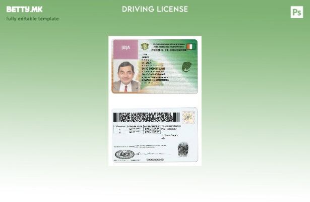 Модерен стил на шаблон за возачка дозвола Брегот на Слоновата Коска